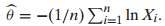 Let(a) Show that the maximum likelihood estimator of Î¸ is