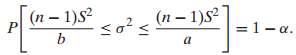 Let S2 be the variance of a random sample of