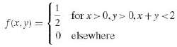 Consider two random variables X and Y whose joint probability