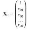 If x01, x02, . . . , x0k are given