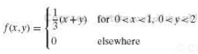 If the joint probability density of X and Y is