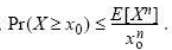 A nonnegative random variable X has moments which are known