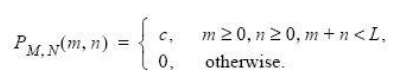 For some integer and constant , two discrete random variables