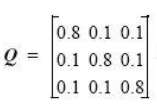 For the transition matrix Q, prove that the equally likely