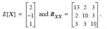A vector random variable, X, has a mean vector and