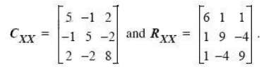 A vector random variable, X has a covariance matrix and