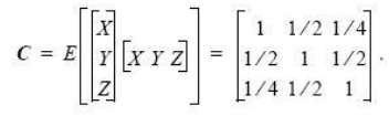 Three zero- mean random variables [X, Y, Z] have a