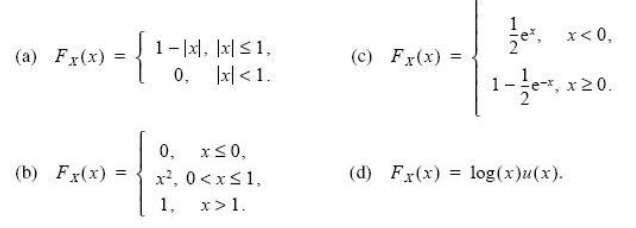 Which of the following mathematical functions could be the CDF