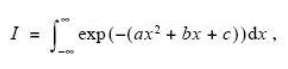 Using the normalization integral for a Gaussian random variable, find