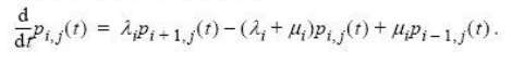aPi (t) = 4P; + 1,(1)-(4,+ 4,)P1(1) + HP;-1,(). dr 
