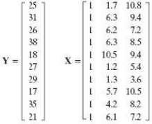 Suppose that we have 10 observations on the response variable,