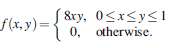 &ry, 0<x<y<1 1 0, otherwise. F(x, y) = 