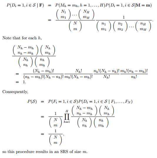 Suppose that S is a subset of m units from