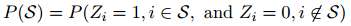 Suppose that S is a subset of m units from