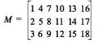 The following matrix is defined in MATLAB:By hand (pencil and