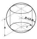 Determine the dimensions (radius r and height h) and the