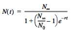 The Verhulst model, given in the following equation, describes the