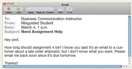 If you were a business communication instructor and received this