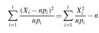 Verify the following identity concerning the statistic of Theorem 10.3.1.