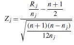 Show that the Kruskal-Wallis statistic, B, as defined in Theorem