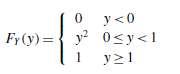 A continuous random variable Y has a cdf given by
Find