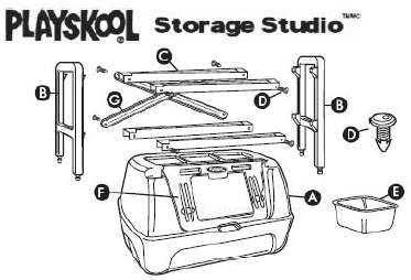 Consider the playkool storage studio below. We wish to design