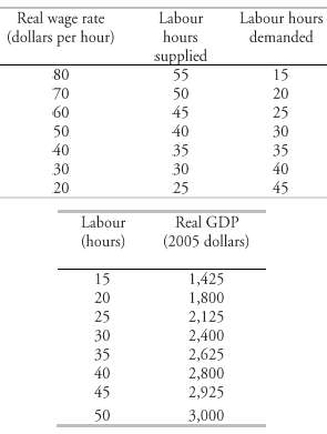 Suppose that labour productivity increases in 2010.What effect does the