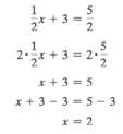 A student tries to solve the equation 1 / 2x