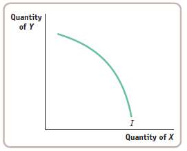 The four properties of indifference curves for ordinary goods illustrated