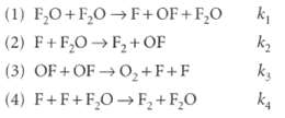 For the thermal decomposition Of F2O by the reaction