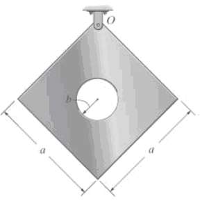 Determine the moment of inertia of the thin plate about an