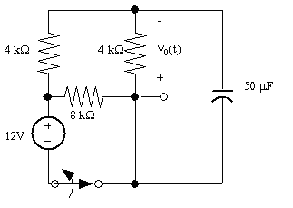 Find V0(t) for t > 0 in the circuit in Fig. P6.46