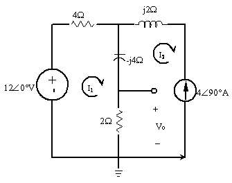 Use mesh analysis to find V0 in the circuit shown 8