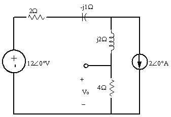 Using superposition, find V0 in the circuit shown.