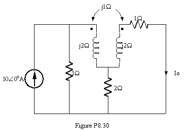 Find Io in the circuit in Figure P8.30