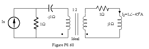 Determine Is in the circuit in Figure P8.60