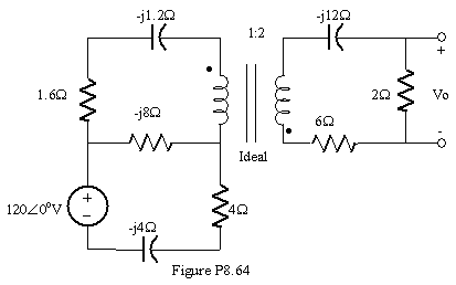 Find Vo in the circuit in Figure P8.64