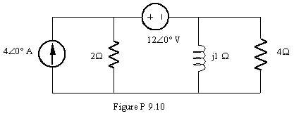 Given the circuit in Fig. P 9.10, determine the amount