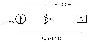 Determine the impedance ZL for maximum average 1