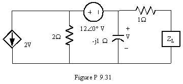 Determine the impedance ZL for maximum average 3