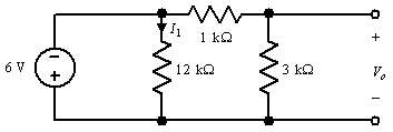 Find I1 and Vo in the circuit shown