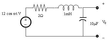 Determine the resonant frequency of the circuit