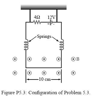 12V Springs- OB -10 cm- Figure P5.3: Configuration of Problem 5.3. 