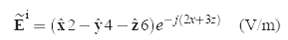 (V/m) E = ($2-4 –ż6)e (2x+ 3=) 