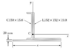 A channel and an angle are welded to an a