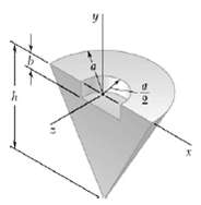 Determine the z coordinate of the centroid of the body shown