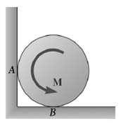 The cylinder shown is of weight W and radius r, and the
