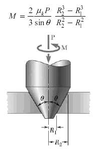 Assuming that the pressure between the surfaces of contact of