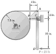 A band belt is used to control the speed of a flywheel as shown.