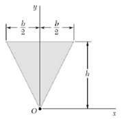 Using the polar moment of inertia of the isosceles triangle of P